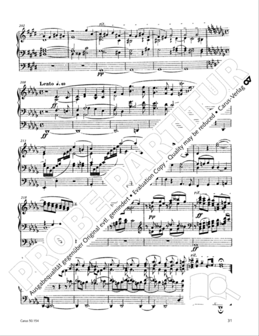 Organ Sonata No. 12 in D flat major Organ Solo scores gallery preview page 32