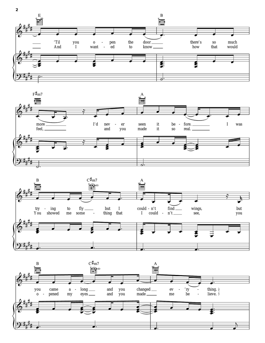 Crazier Piano, Vocal, Guitar scores gallery preview page 2