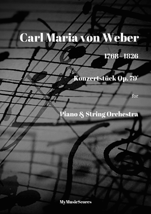 Book cover for Weber Konzertstück Op 79 for Piano and String Orchestra