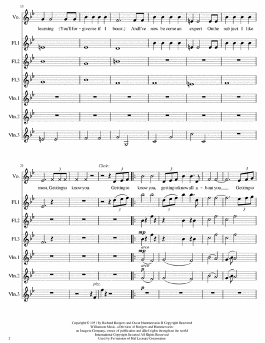Getting To Know You Choir scores gallery preview page 2