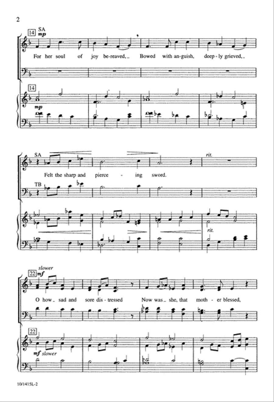 At the Cross, Her Station Keeping 4-Part scores gallery preview page 2
