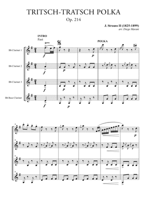 Tritsch-Tratsch Polka for Clarinet Quartet