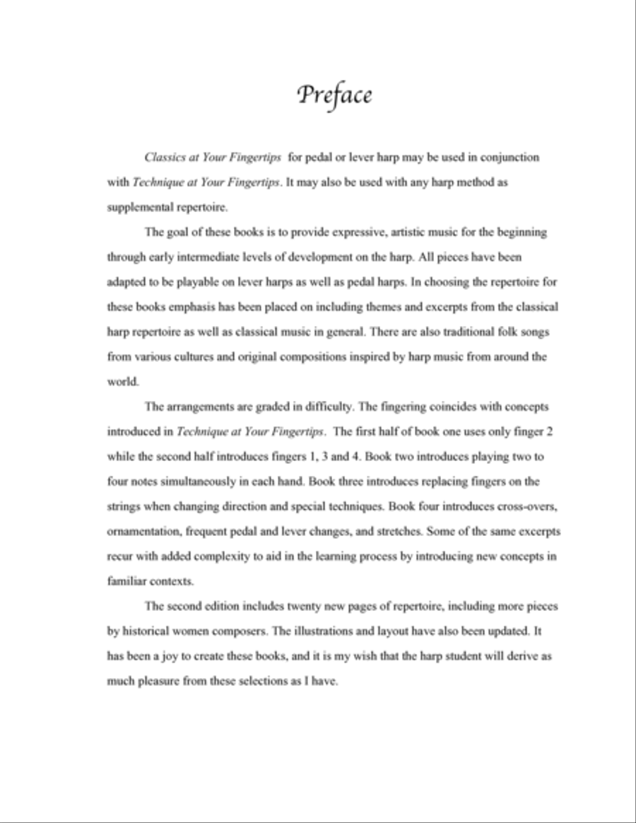Classics at Your Fingertips for Harp Book 2 Harp scores gallery preview page 3