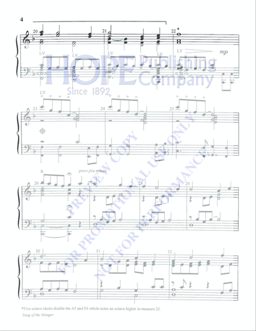 Song of the Manger Song of the Manger 5-Octaves scores gallery preview page 4