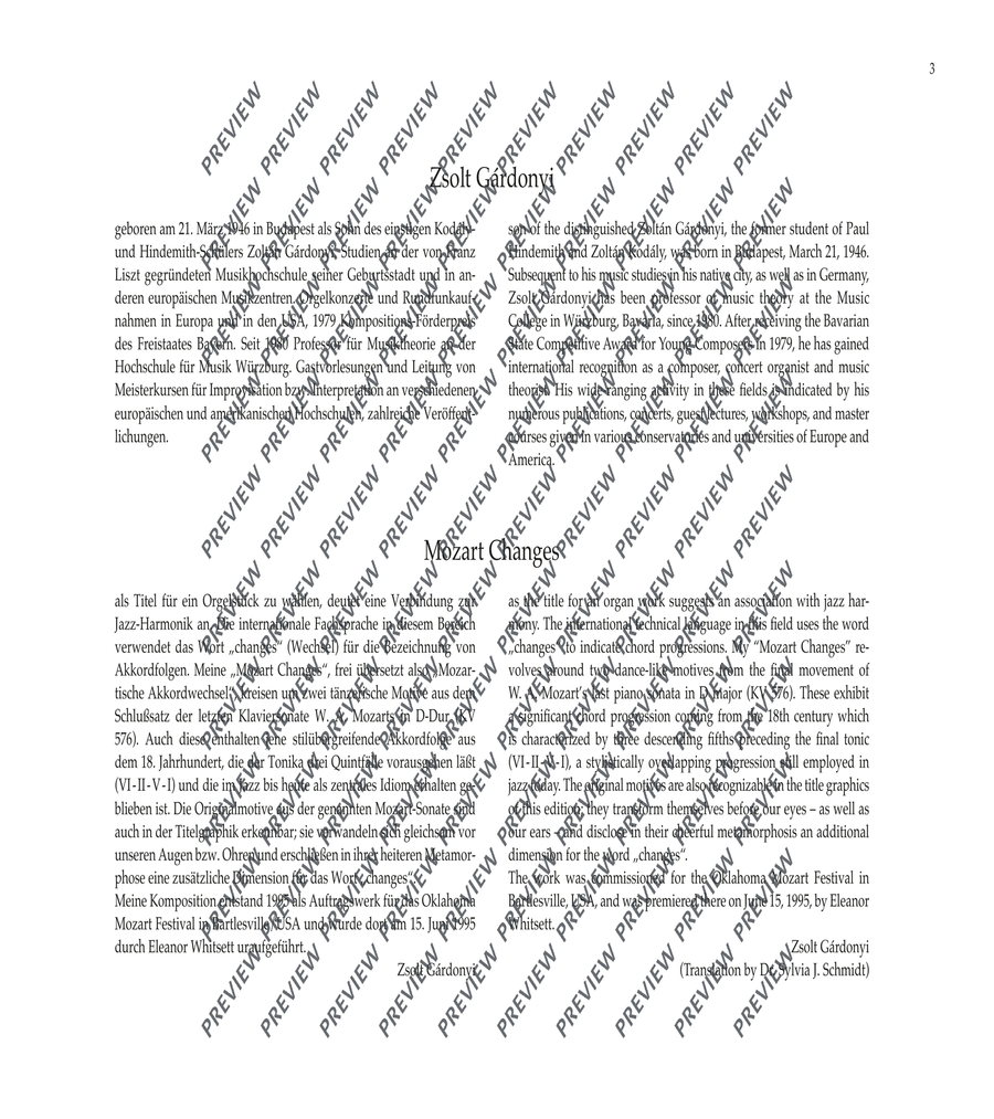 Mozart Changes Organ scores gallery preview page 3