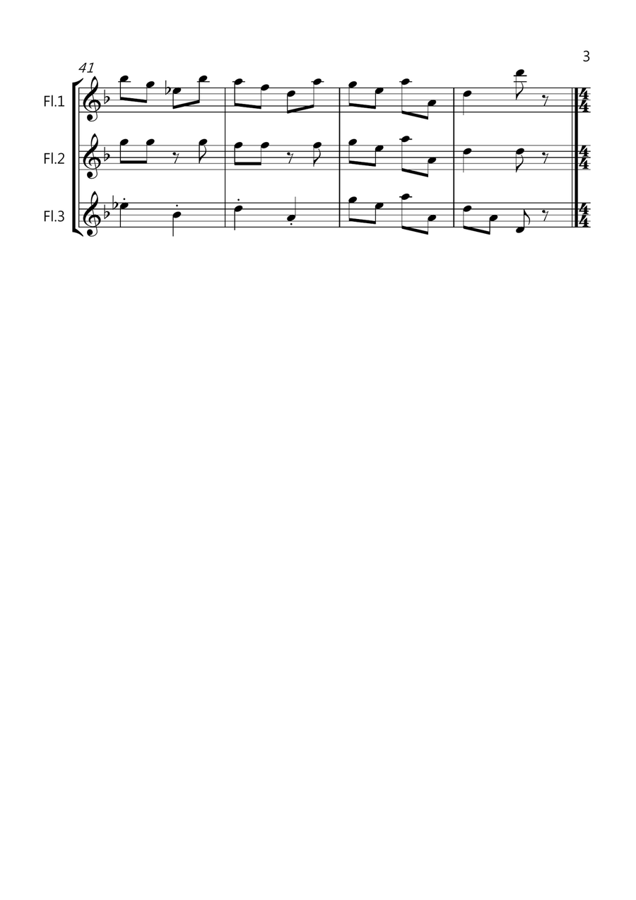 3 Halloween Pieces for Flute Trio Flute Solo scores gallery preview page 3