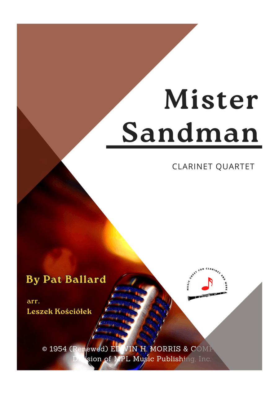 Mister Sandman Clarinet Quartet scores gallery preview page 1