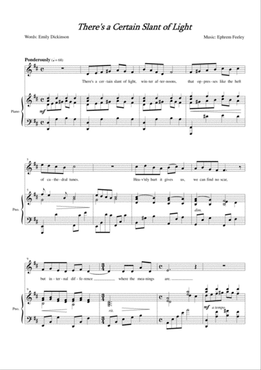 There's a Certain Slant of Light Alto Voice scores gallery preview page 2