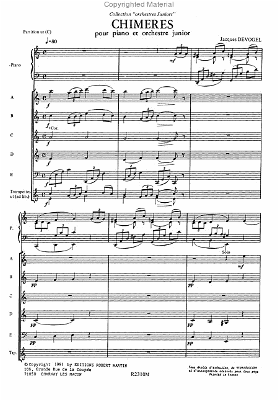 Chimères Piano Solo scores gallery preview page 2