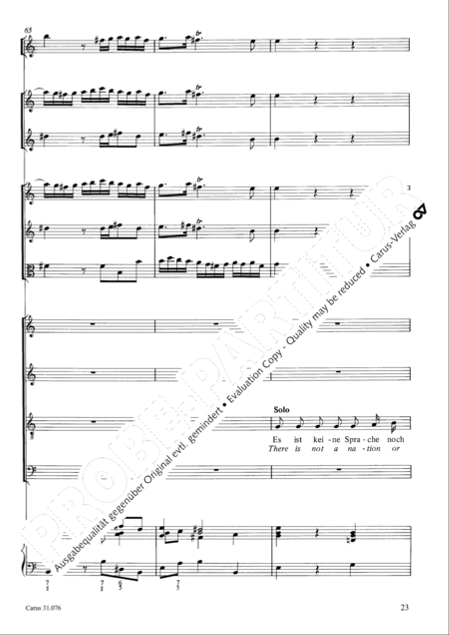 The heavens are telling the Father's glory (Die Himmel erzahlen die Ehre Gottes) 4-Part scores gallery preview page 24