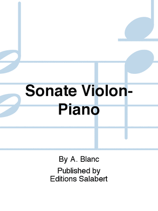 Book cover for Sonate Violon-Piano