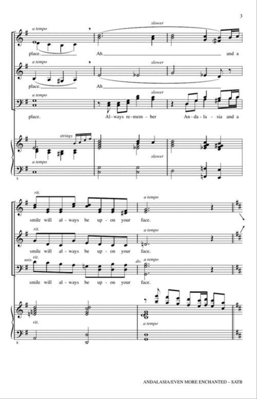 Andalasia/Even More Enchanted 4-Part scores gallery preview page 4