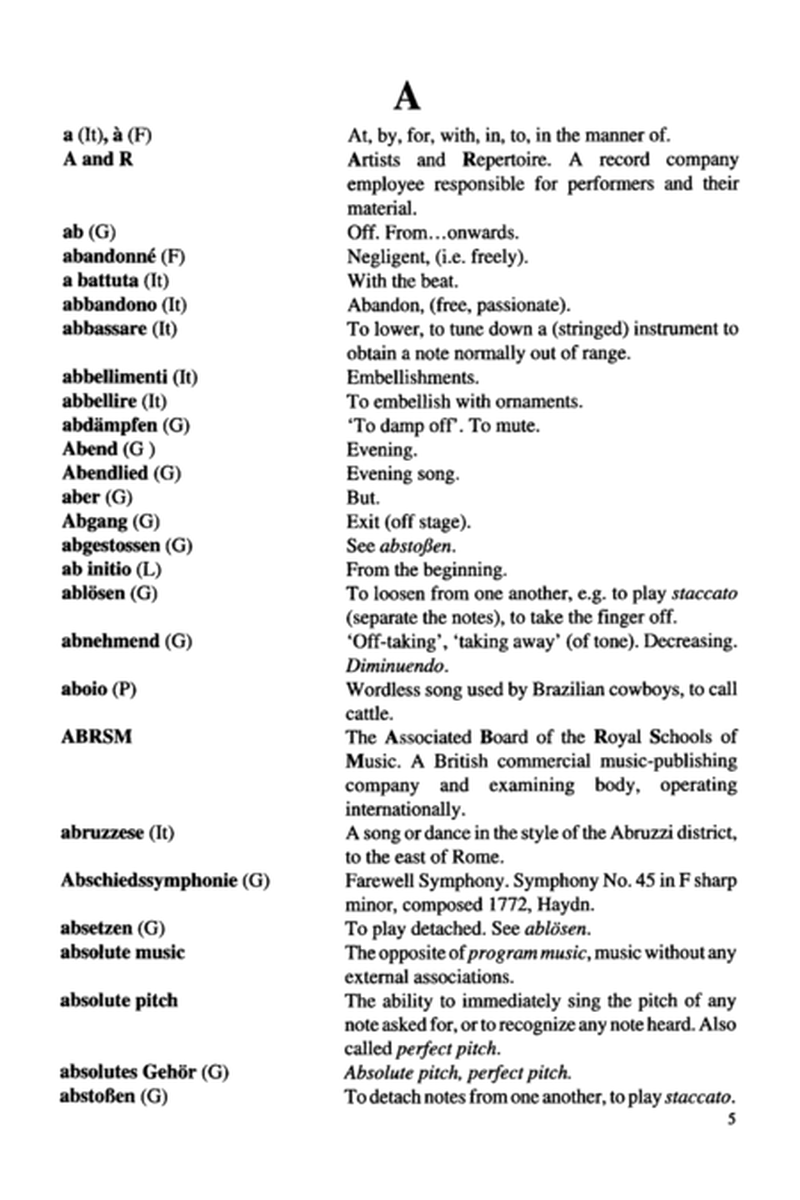 A Concise Guide to Musical Terms