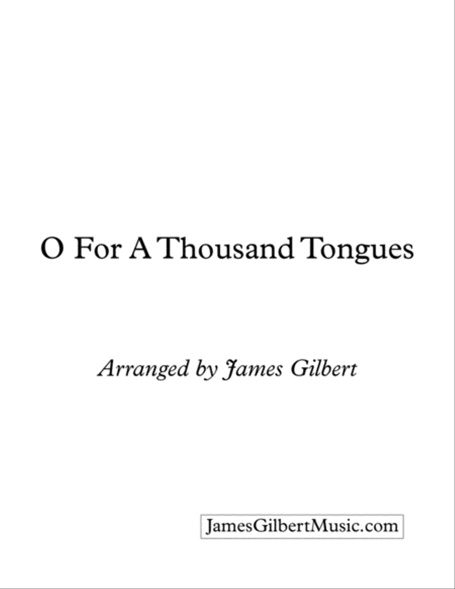 O For A Thousand Tongues To Sing image number null