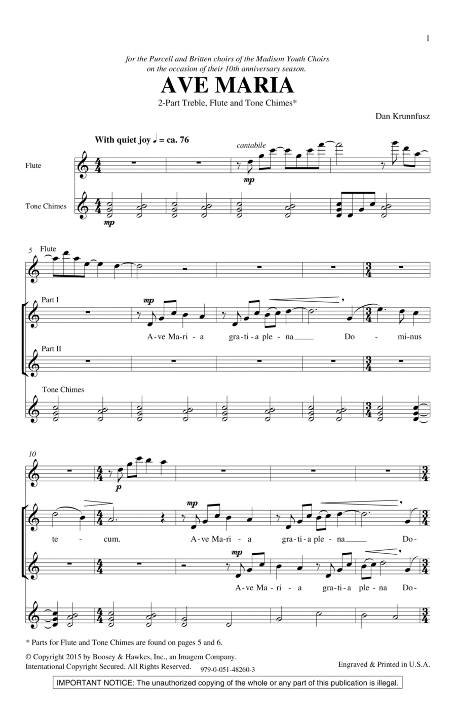 Ave Maria 2-Part scores gallery preview page 1