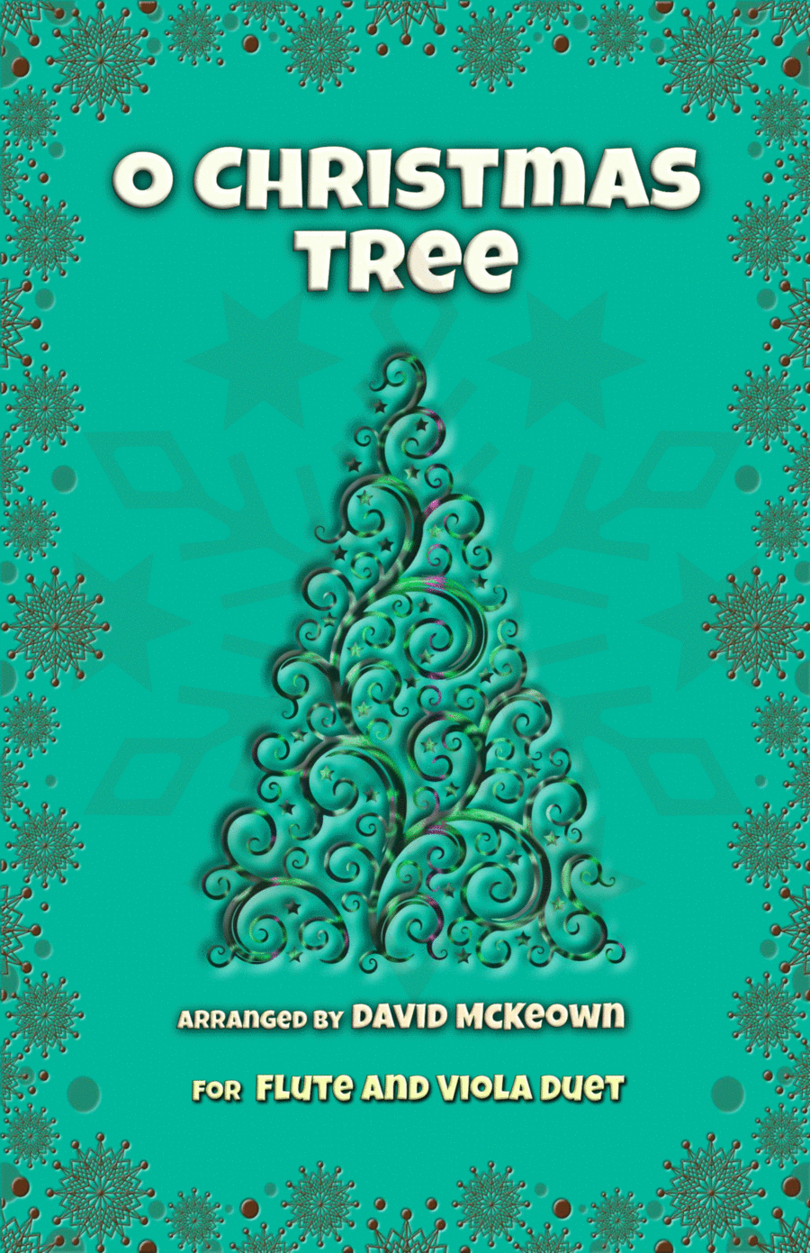 O Christmas Tree, (O Tannenbaum), Jazz style, for Flute and Viola Duet Flute scores gallery preview page 1