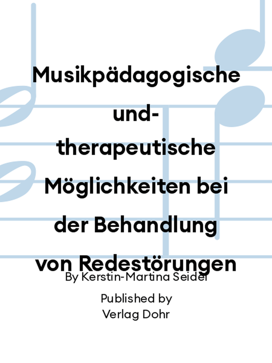 Musikpädagogische und-therapeutische Möglichkeiten bei der Behandlung von Redestörungen Collection / Songbook scores gallery preview page 1