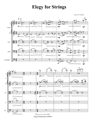 Guthrie: Elegy for Strings - Score Only