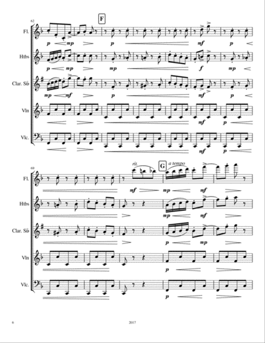 Spinning Song Small Ensemble scores gallery preview page 6