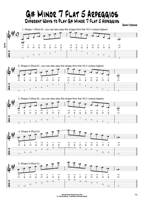 G# Minor 7 Flat 5 Arpeggios (5 Ways to Play)
