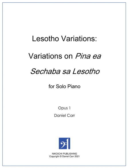 Lesotho Variations for Solo Piano - Opus 1 image number null