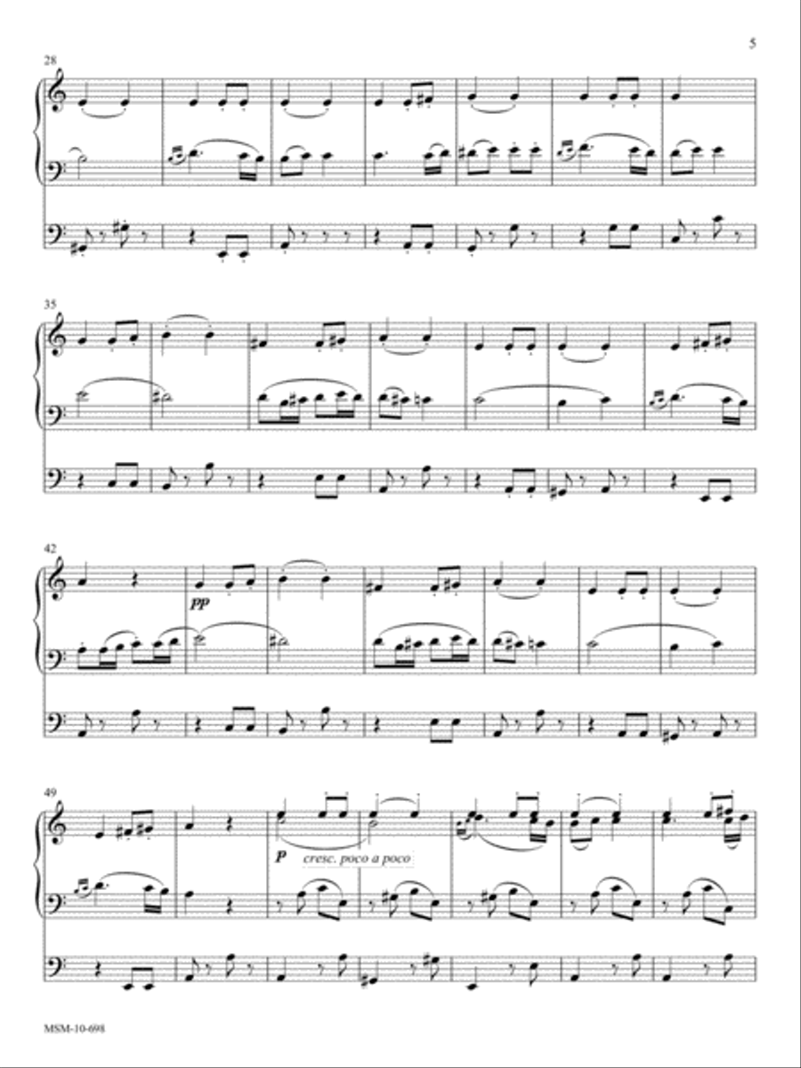 Allegretto (Symphony No. 7, Opus 92) Organ scores gallery preview page 4