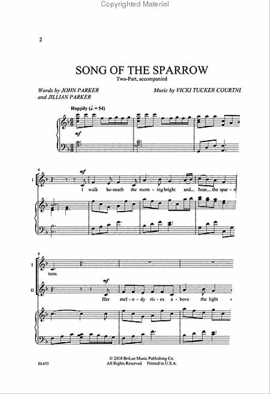 Song of the Sparrow Song of the Sparrow Choir scores gallery preview page 2