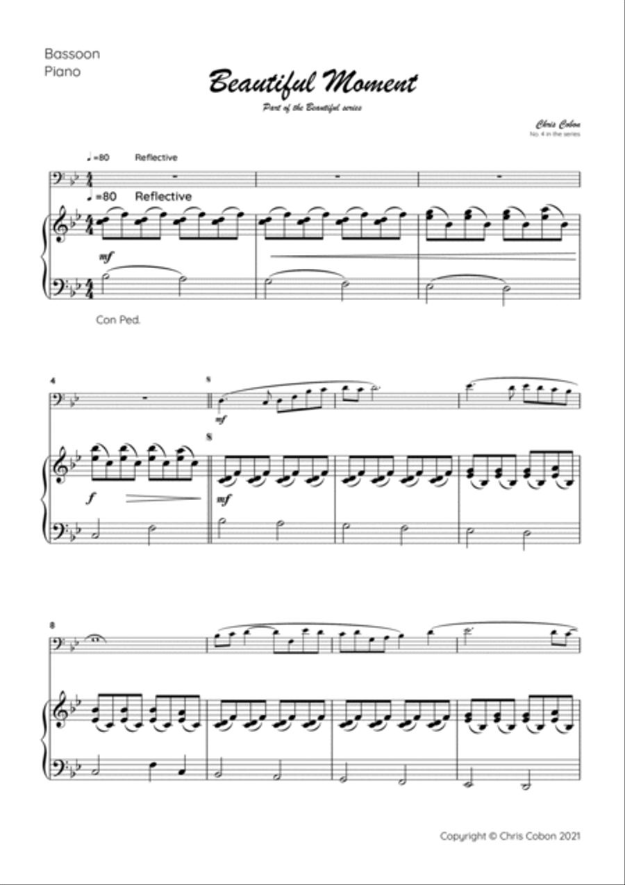 No.4 Beautiful Moment (Bassoon) Bassoon Solo scores gallery preview page 4