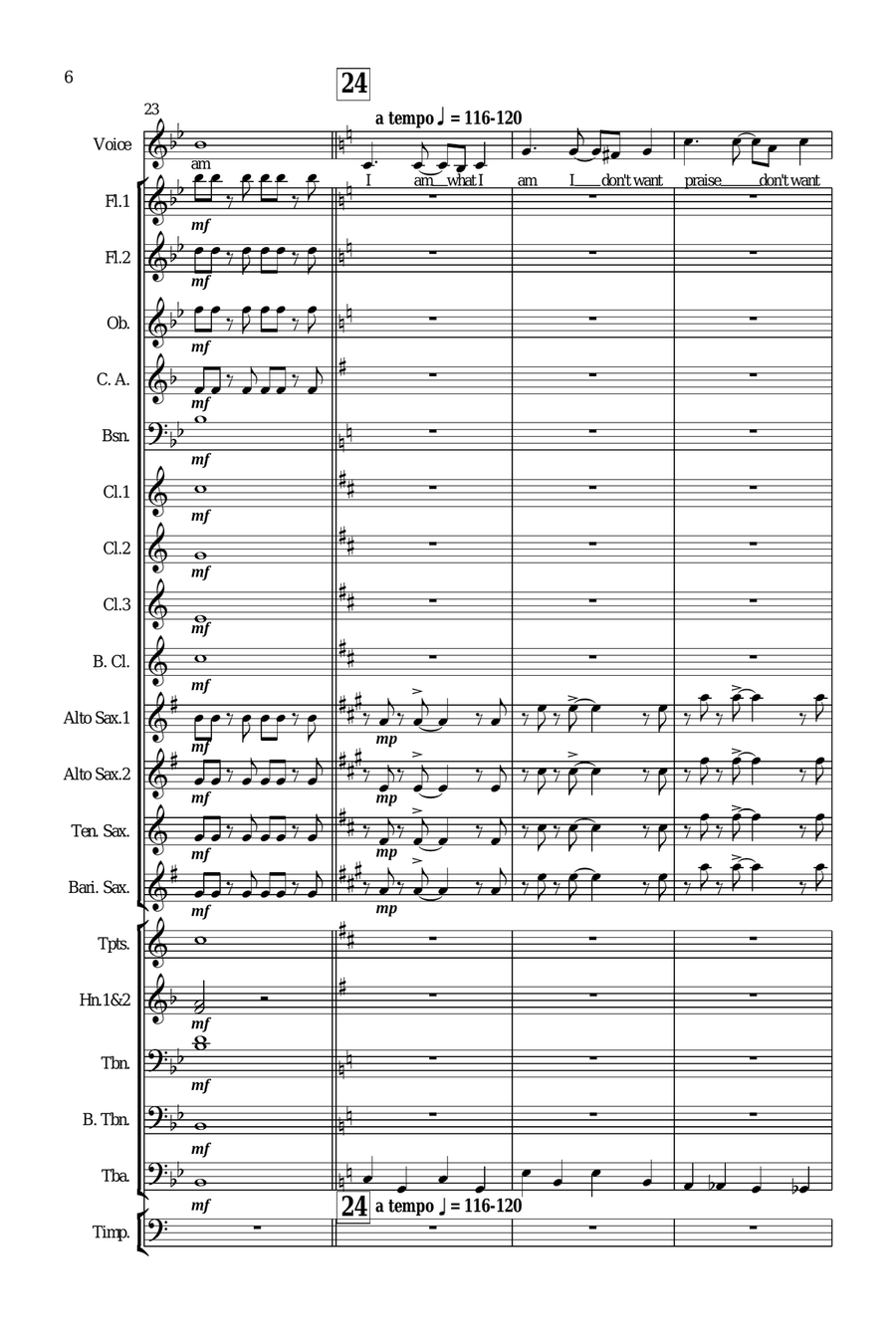 I Am What I Am Concert Band scores gallery preview page 6