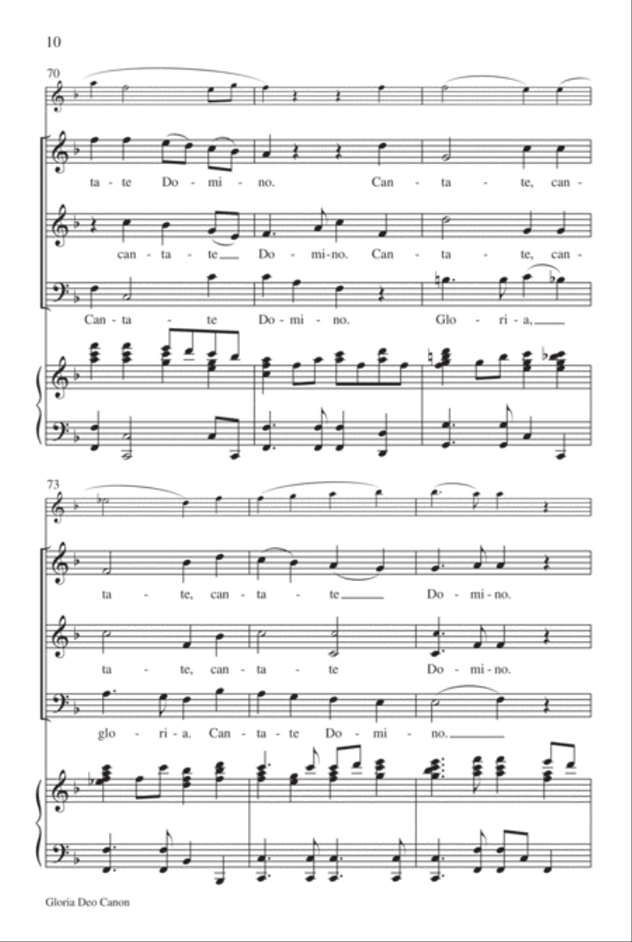 Gloria Deo Canon 4-Part scores gallery preview page 11