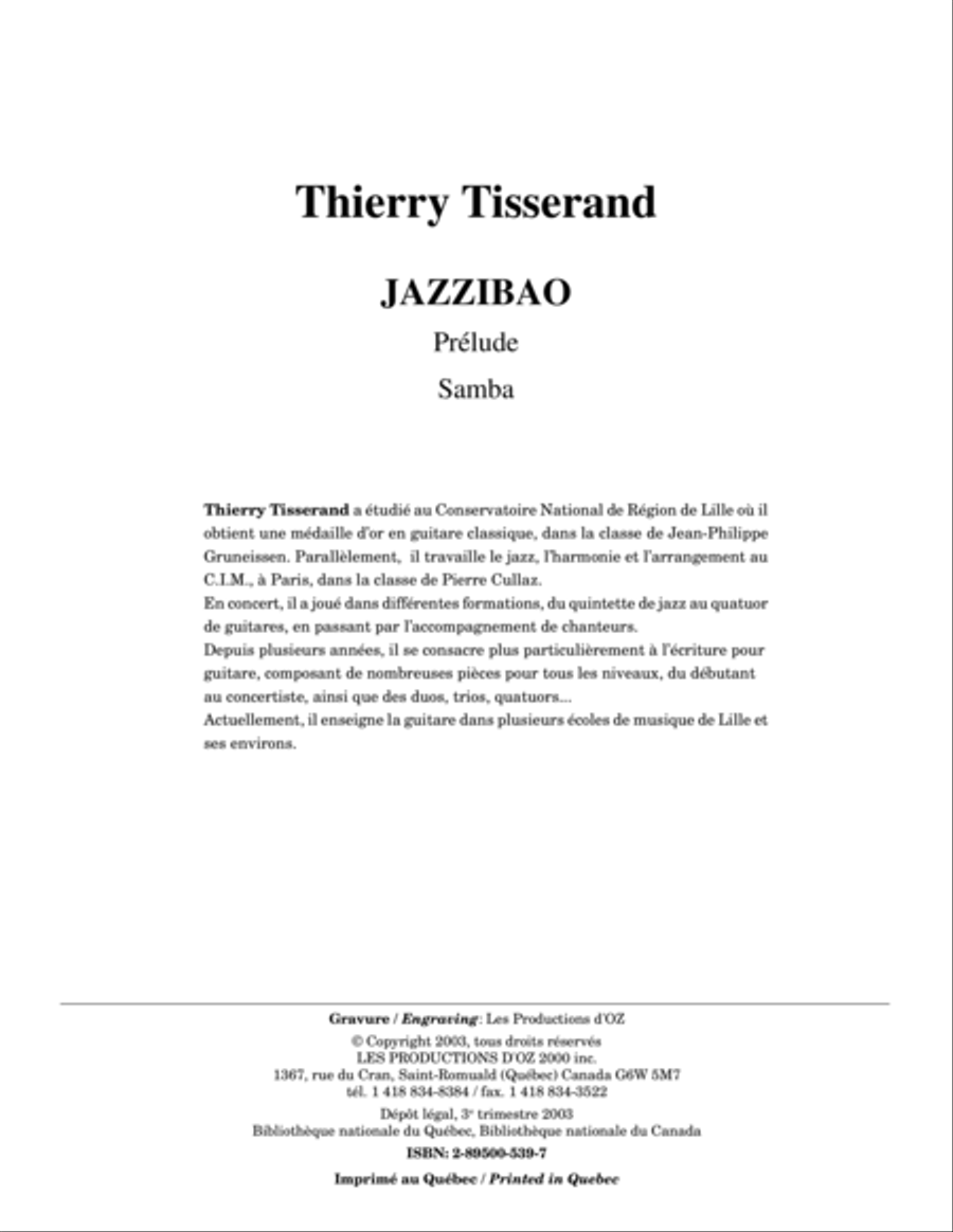 Jazzibao Electric Guitar scores gallery preview page 1