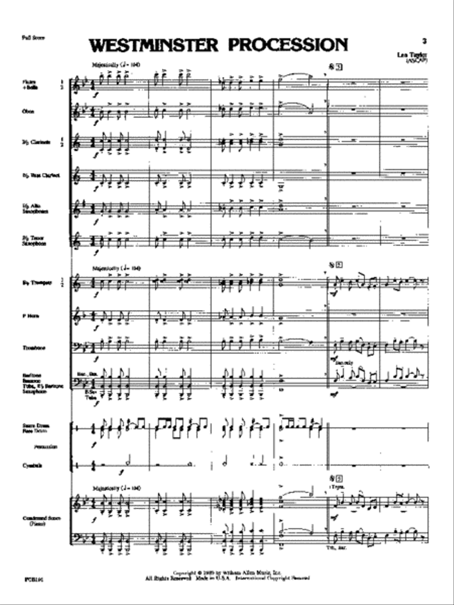 Westminster Procession Westminster Procession Concert Band scores gallery preview page 2