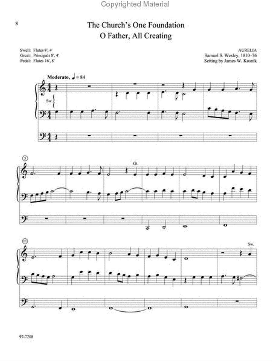 Musica Sacra: Easy Hymn Preludes for Organ, Vol. 6 Organ scores gallery preview page 3