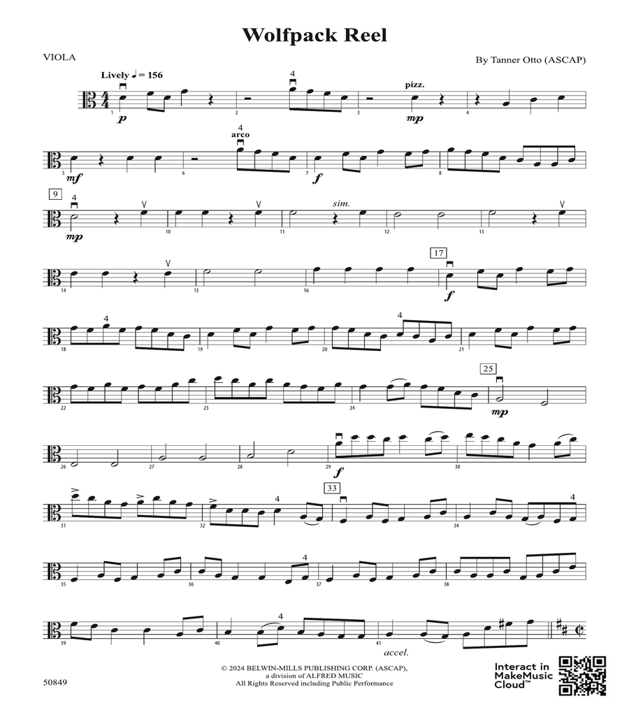 Wolfpack Reel: Viola Viola scores gallery preview page 1