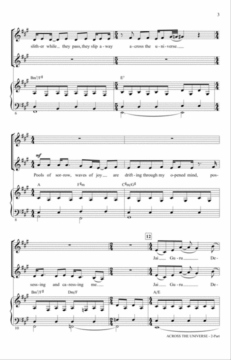 Across The Universe 2-Part scores gallery preview page 2