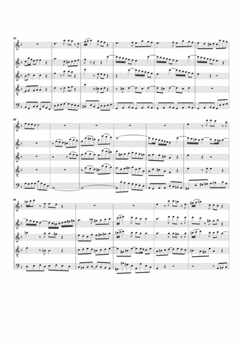 Aria: Mund und Herze steht dir offen from cantata BWV 148 (arrangement for 5 recorders)