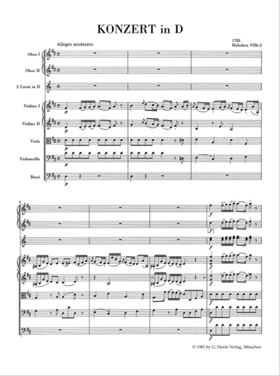 Konzert for Violoncello and Orchestra D major Hob.VIIb:2 Orchestra scores gallery preview page 2