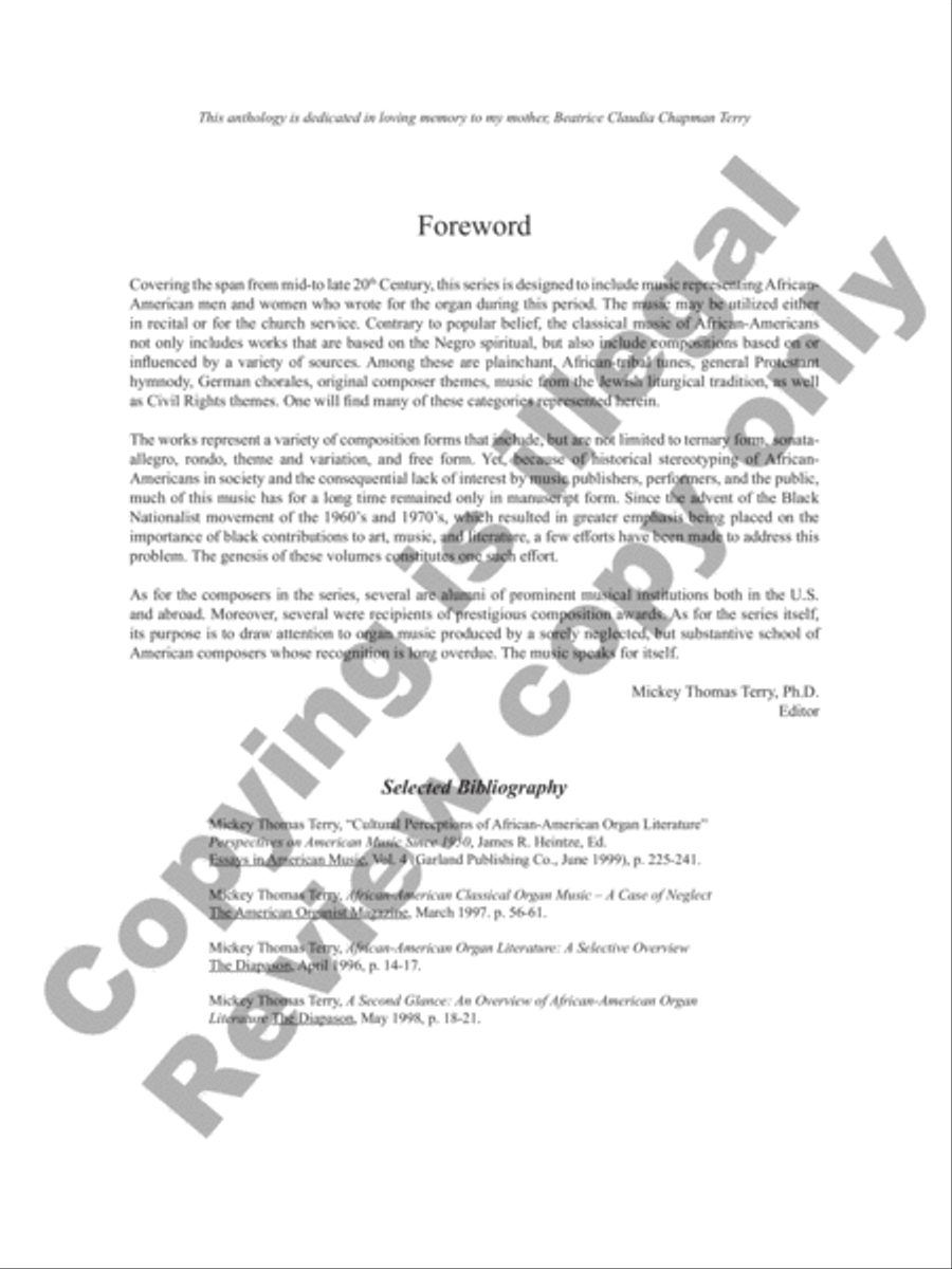 African-American Organ Music Anthology, Volume 10 Organ scores gallery preview page 3
