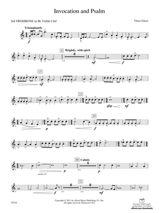 Invocation and Psalm: (wp) 3rd B-flat Trombone T.C.