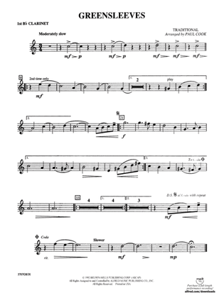 Greensleeves: 1st B-flat Clarinet