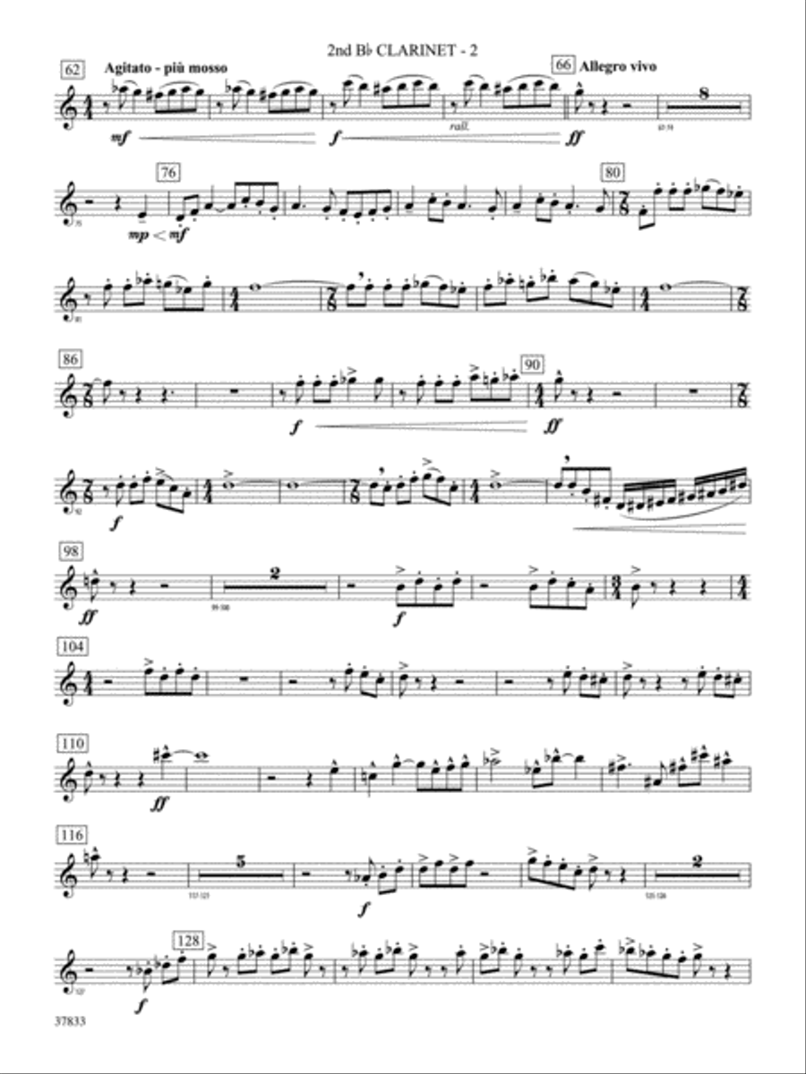 Symphonic Essay: 2nd B-flat Clarinet Concert Band scores gallery preview page 2