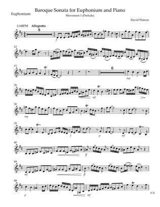 Baroque Sonata for Euphonium 1st Movement (Prelude)