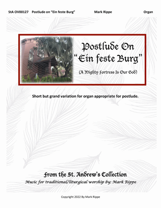 Book cover for Postlude on "Ein feste Burg" (A Mighty Fortress Is Our God) StA OV00127