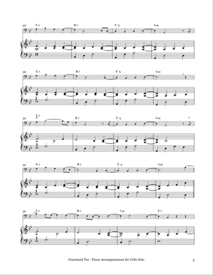 Graceland Too Piano scores gallery preview page 3