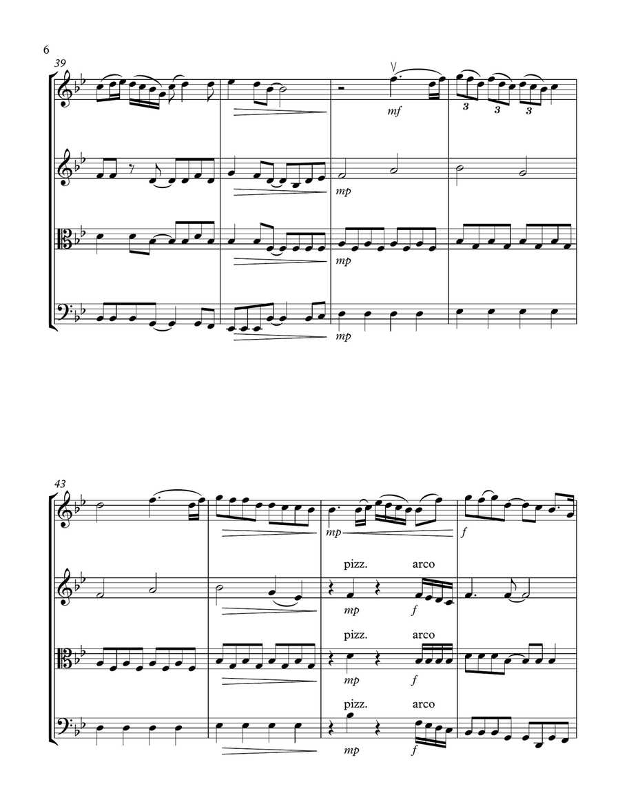 10,000 Hours String Quartet scores gallery preview page 6