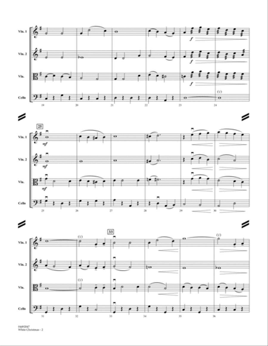 White Christmas (arr. Robert Longfield) - Conductor Score (Full Score) String Quartet scores gallery preview page 2