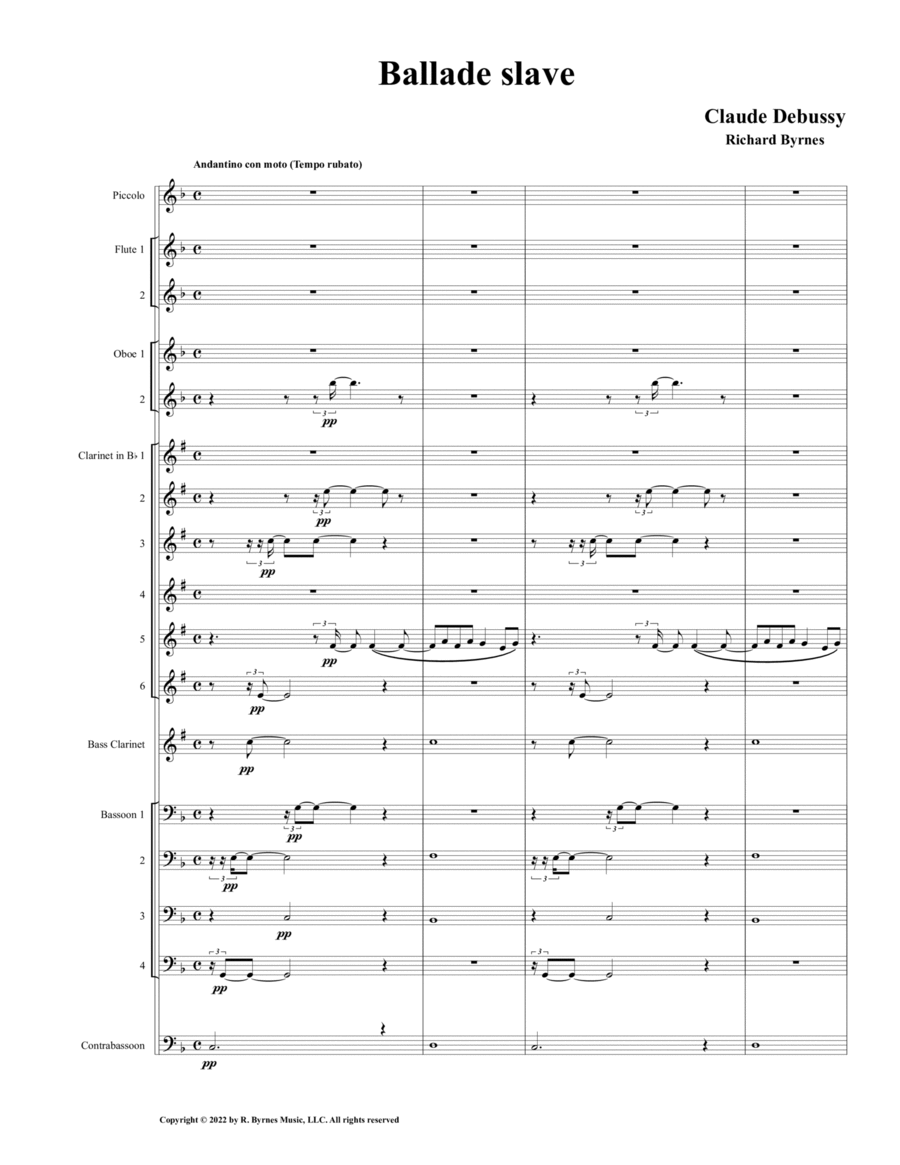 Debussy - Ballade slav (Woodwind Choir) image number null