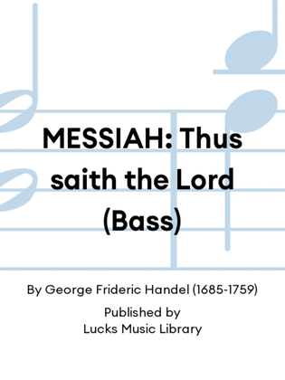 MESSIAH: Thus saith the Lord (Bass)