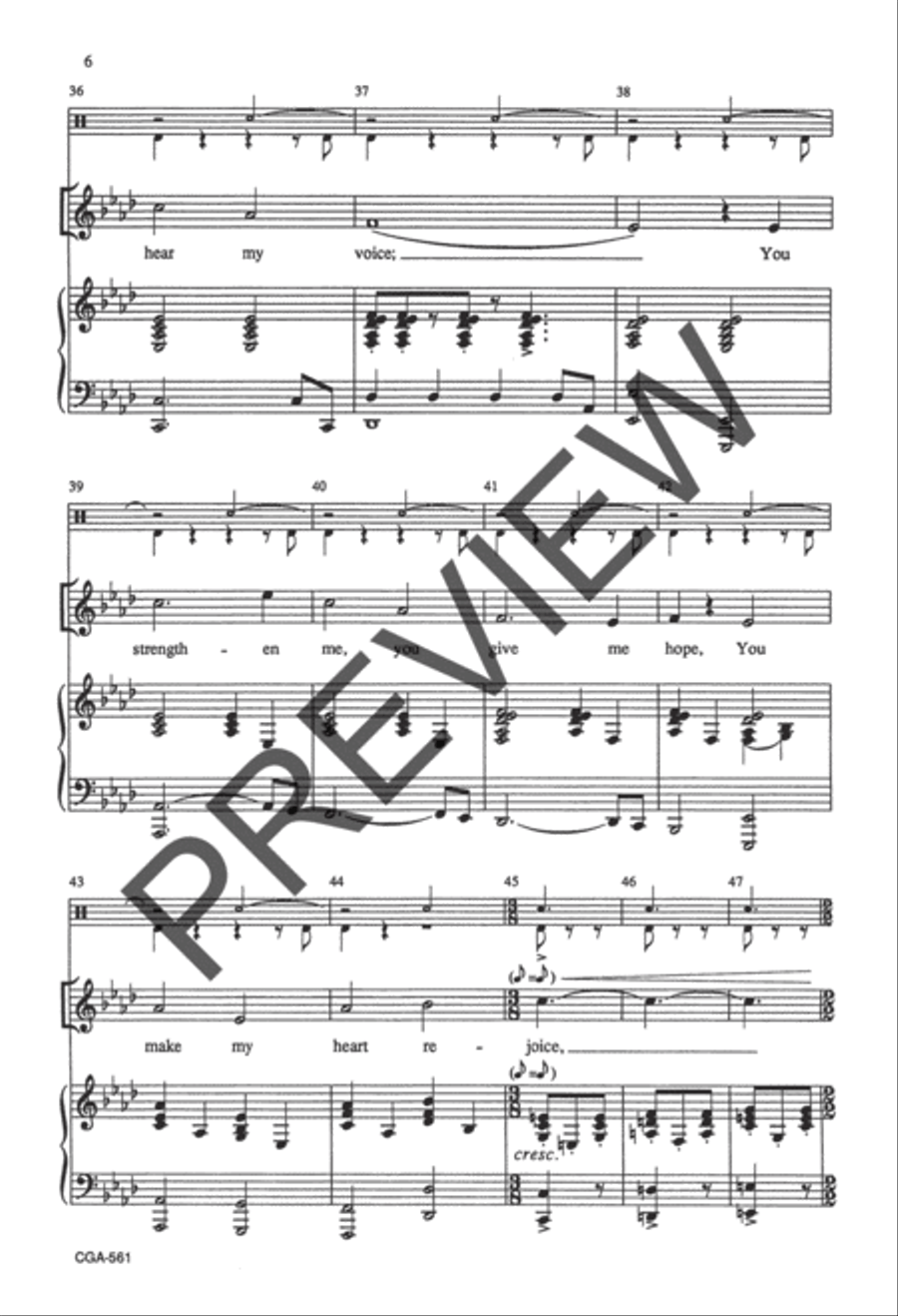 I Give You Thanks Unison Choir scores gallery preview page 6