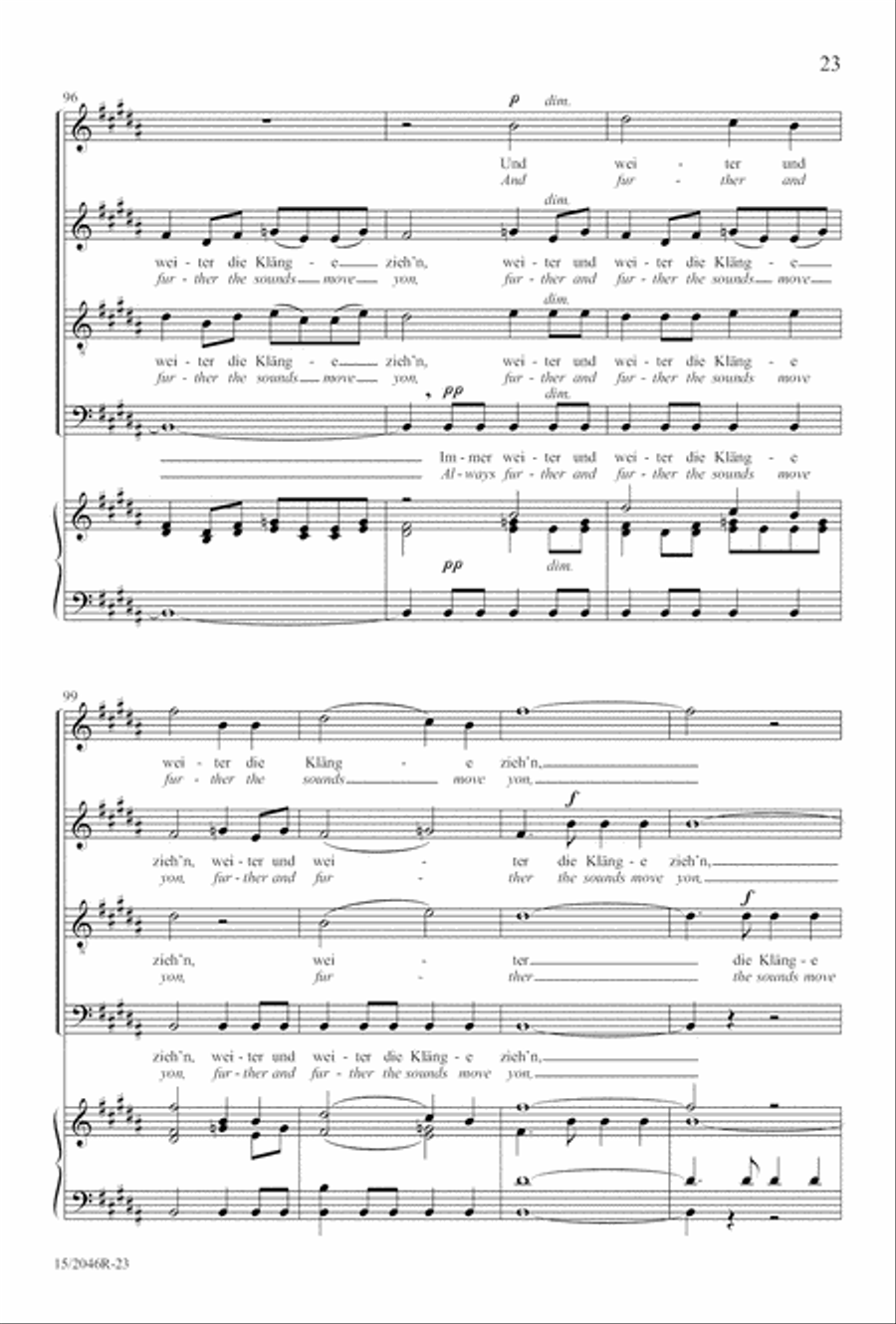 Two Mendelssohn Part Songs: 1. Im Walde 2. Jaglied 4-Part scores gallery preview page 24